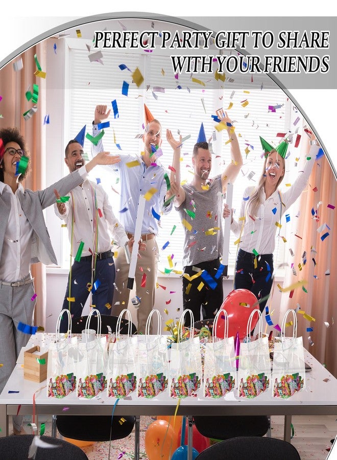 Abbylike 200 Pcs Clear Plastic Gift Bags with Handle 5.9x6.3x2.8 Inch Transparent PVC Bag Bulk Reusable Shopping Tote Handbags for Wedding Birthday Baby Shower Mother's Day Party Favor Wrapping - Image 4